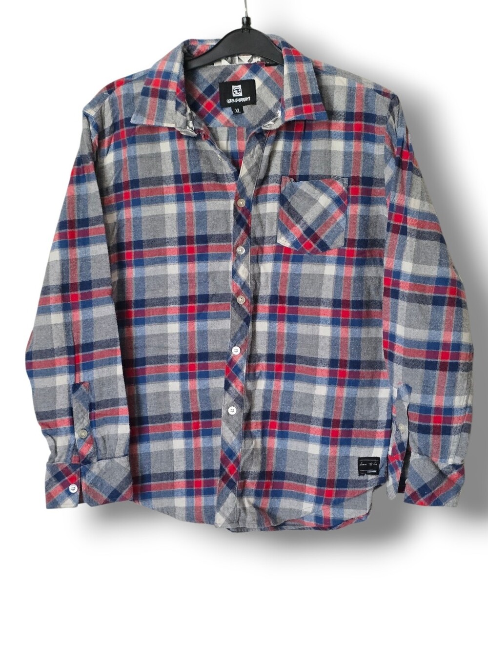 Ocean Current Boys Plaid Flannel Button Down Shirt - Size XL